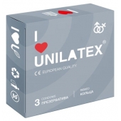 Презервативы с рёбрами Unilatex Ribbed - 3 шт. - Unilatex - купить с доставкой в Черкесске