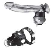 Утяжка для мошонки и пениса Cock Ring With 1  Ball Stretcher And Optional Weight Ring - BlueLine - купить с доставкой в Черкесске