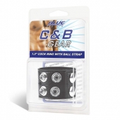 Ремень на член и мошонку 1.5  Cock Ring With Ball Strap - BlueLine - купить с доставкой в Черкесске