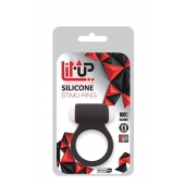 Чёрное эрекционное виброкольцо LIT-UP SILICONE STIMU RING 3 BLACK - Dream Toys - в Черкесске купить с доставкой