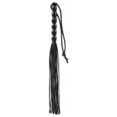 Чёрная мини-плеть из резины Rubber Mini Whip - 22 см. - Blush Novelties - купить с доставкой в Черкесске