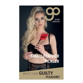 Пластиковая метелочка с красными пёрышками Small Feather Tickler - 32 см. - Blush Novelties - купить с доставкой в Черкесске