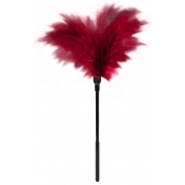 Пластиковая метелочка с красными пёрышками Small Feather Tickler - 32 см. - Blush Novelties - купить с доставкой в Черкесске