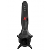 Чёрный вибростимулятор для головки члена с эффектом всасывания Vibrating Roto-Sucker - Pipedream - в Черкесске купить с доставкой