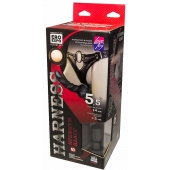 Пояс харнесс премиум класса WOMAN SIMPLEX(S) с 3 черными насадками - LOVETOY (А-Полимер) - купить с доставкой в Черкесске