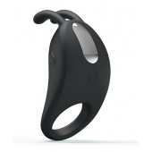 Чёрное эрекционное кольцо с вибрацией Rabbit Vibrator - Baile - в Черкесске купить с доставкой