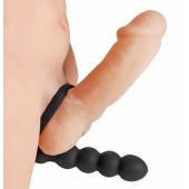 Насадка для двойного проникновения Double Fun Cock Ring with Double Penetration Vibe - XR Brands - в Черкесске купить с доставкой