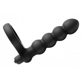 Насадка для двойного проникновения Double Fun Cock Ring with Double Penetration Vibe - XR Brands - в Черкесске купить с доставкой