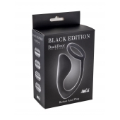 Чёрное эрекционное кольцо с анальной пробкой Button Anal Plug - Lola Games - в Черкесске купить с доставкой