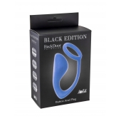 Синее эрекционное кольцо с анальной пробкой Button Anal Plug - Lola Games - в Черкесске купить с доставкой