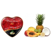 Массажная свеча с ароматом экзотических фруктов Bougie Massage Candle - 35 мл. - Plaisir Secret - купить с доставкой в Черкесске