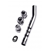 Металлический анальный душ с тремя насадками - ToyFa - купить с доставкой в Черкесске