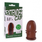 Коричневый латексный удлинитель пениса 2.5 in с шипиками - Sitabella - в Черкесске купить с доставкой