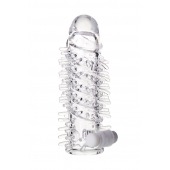 Насадка на пенис TOYFA A-Toys с вибропулей и шипами - 13,4 см. - A-toys - в Черкесске купить с доставкой