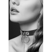 Узенький ошейник из полиуретана с кольцом - Bijoux Pour Toi - купить с доставкой в Черкесске