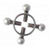 Серебристые зажимы для сосков на винтах - ToyFa - купить с доставкой в Черкесске