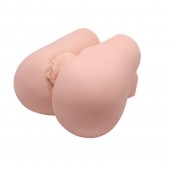 Реалистичный мастурбатор с вибрацией и двумя тоннелями - вагиной и анусом - Baile - в Черкесске купить с доставкой