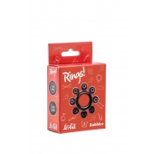 Чёрное эрекционное кольцо Rings Bubbles - Lola Games - в Черкесске купить с доставкой