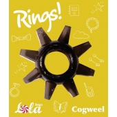 Чёрное эрекционное кольцо Rings Cogweel - Lola Games - в Черкесске купить с доставкой