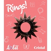 Чёрное эрекционное кольцо Rings Cristal - Lola Games - в Черкесске купить с доставкой
