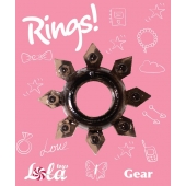 Чёрное эрекционное кольцо Rings Gear - Lola Games - в Черкесске купить с доставкой