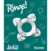 Прозрачное эрекционное кольцо Rings Screw - Lola Games - в Черкесске купить с доставкой