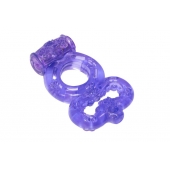 Фиолетовое эрекционное кольцо Rings Treadle с подхватом - Lola Games - в Черкесске купить с доставкой
