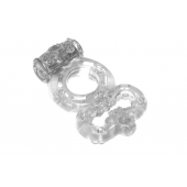 Прозрачное эрекционное кольцо Rings Treadle с подхватом - Lola Games - в Черкесске купить с доставкой