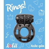 Черное эрекционное кольцо с вибрацией Rings Axle-pin - Lola Games - в Черкесске купить с доставкой