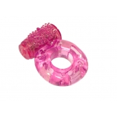 Розовое эрекционное кольцо с вибрацией Rings Axle-pin - Lola Games - в Черкесске купить с доставкой