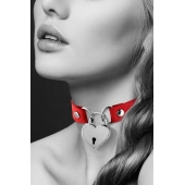Красный чокер с замком в форме сердца - Bijoux Pour Toi - купить с доставкой в Черкесске