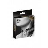 Черный чокер с замком в форме сердца - Bijoux Pour Toi - купить с доставкой в Черкесске