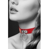 Красный узенький чокер с кольцом - Bijoux Pour Toi - купить с доставкой в Черкесске