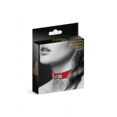 Красный узенький чокер с кольцом - Bijoux Pour Toi - купить с доставкой в Черкесске