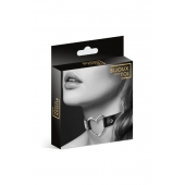 Чёрный чокер с кольцом в форме сердца - Bijoux Pour Toi - купить с доставкой в Черкесске