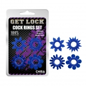 Набор из 4 синих колец Get Lock - Chisa - в Черкесске купить с доставкой