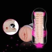 Мастурбатор-вагина Sex In A Can Vibra Vagina Tunnel - Lovetoy - в Черкесске купить с доставкой