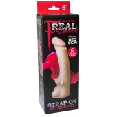 Телесная насадка REAL Standard с усиками на основании - 19 см. - LOVETOY (А-Полимер) - купить с доставкой в Черкесске
