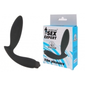 Чёрный вибростимулятор простаты Sex Expert Vibe Pleasure - Sex Expert - в Черкесске купить с доставкой