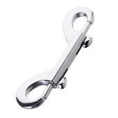 Серебристый двухсторонний карабин TOYFA Metal - ToyFa - купить с доставкой в Черкесске