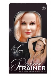 Надувная кукла с вибрацией и 2 любовными отверстиями Hot Lucy Lifesize Love Doll - NMC - в Черкесске купить с доставкой
