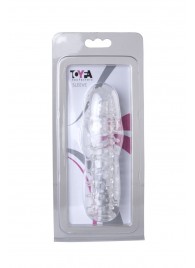 Прозрачная, закрытая насадка с шипами и точками - 13,5 см. - Toyfa Basic - в Черкесске купить с доставкой