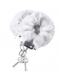 Наручники с белой меховой опушкой - ToyFa - купить с доставкой в Черкесске