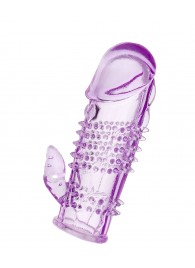 Фиолетовая насадка с коготком и шипами - 13 см. - Toyfa Basic - в Черкесске купить с доставкой