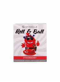 Стимулирующий презерватив-насадка Roll   Ball Strawberry - Sitabella - купить с доставкой в Черкесске