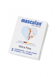 Ультратонкие презервативы Masculan Ultra Fine с обильной смазкой - 3 шт. - Masculan - купить с доставкой в Черкесске