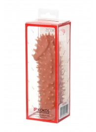 Телесная насадка на фаллос с имитацией шипов KOKOS Extreme Sleeve 07 - 14,7 см. - KOKOS - в Черкесске купить с доставкой