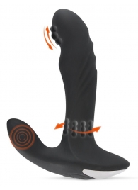 Черный вибромассажер простаты с функцией римминга Plug with Perineum Stimulator - 16,6 см. - Orion - в Черкесске купить с доставкой