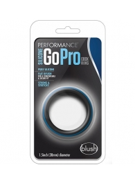 Черно-синее эрекционное кольцо Silicone Go Pro Cock Ring - Blush Novelties - в Черкесске купить с доставкой