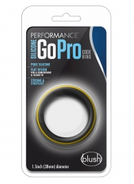 Черно-желтое силиконовое эрекционное кольцо Silicone Go Pro Cock Ring - Blush Novelties - в Черкесске купить с доставкой